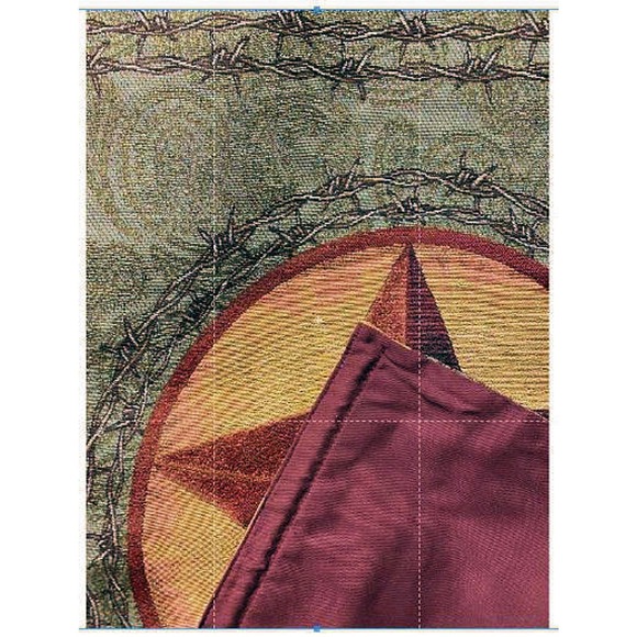 Texas Star Tapestry Wall Hanging with Wood Rod Southwestern 26x36" NWT - Picture 4 of 4